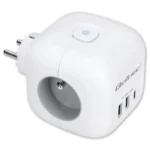 Qoltec Πολύπριζο με 2 USB-A, 1 USB-C και Διακόπτη 52548