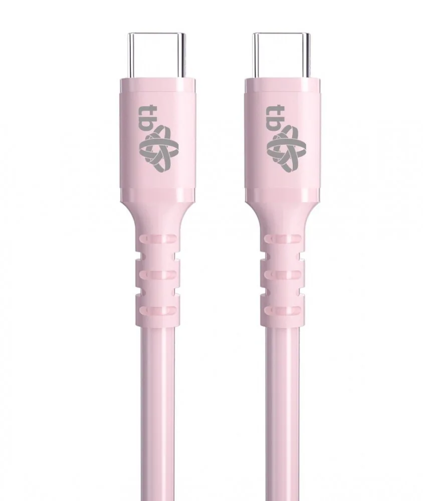 20250714103403_tb_energy_usb_2_0_cable_usb_c_male_usb_c_60w_roz_1m Tb Energy USB 2.0 Cable USB-C male - USB-C 60W Ροζ 1m - Image 1