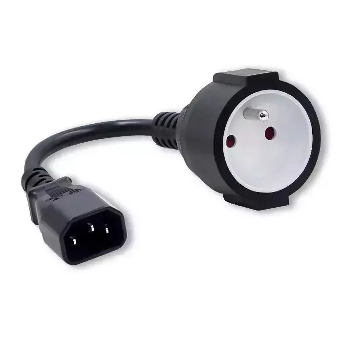 Qoltec IEC C14 - IEC 320 / IEC C14 Cable 0.15m Μαύρο (53907) - Image 1