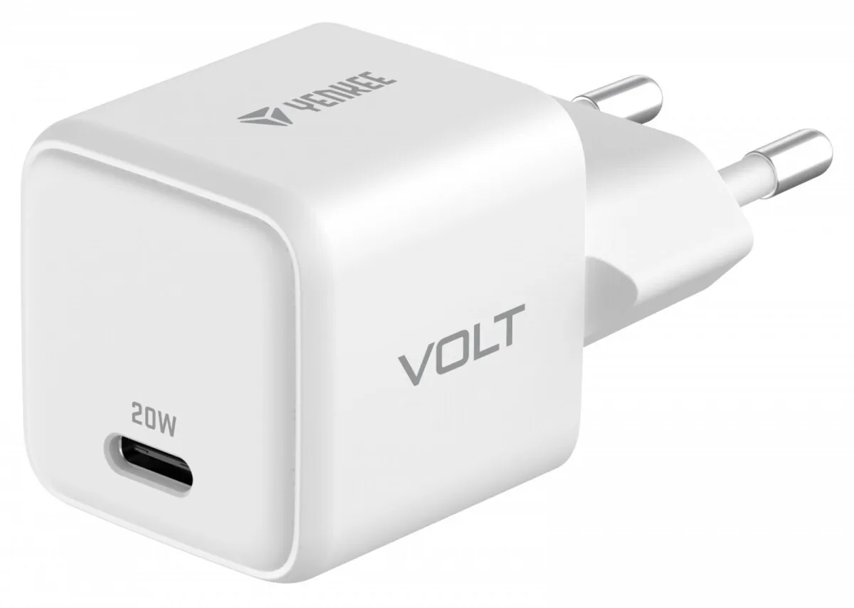 Yenkee Φορτιστής Χωρίς Καλώδιο με Θύρα USB-C 20W Power Delivery / Quick Charge 3.0 Λευκός (YAC G20 VOLT) - Image 1