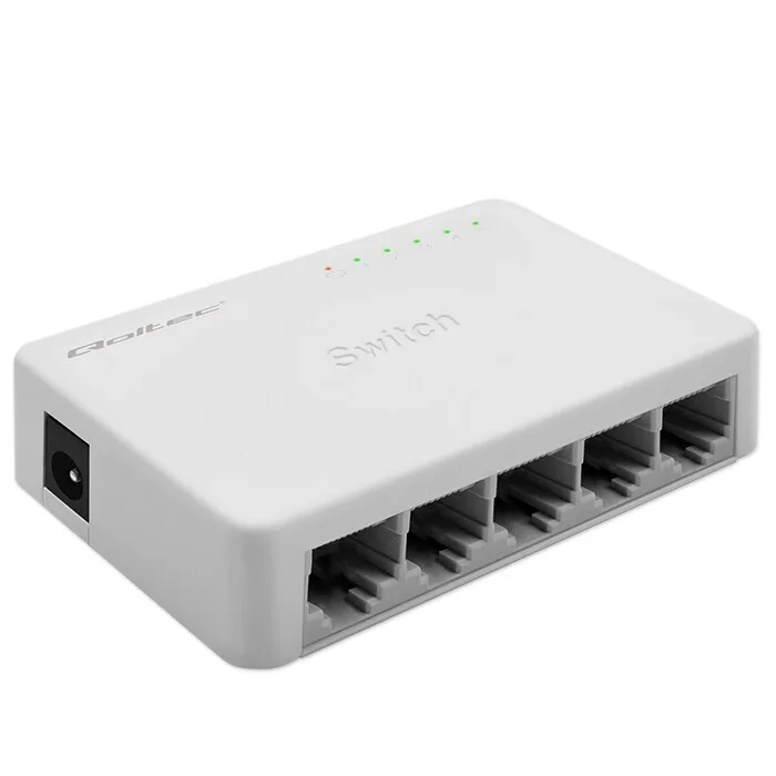 Qoltec 52247 Unmanaged L2 Switch με 5 Θύρες Gigabit (1Gbps) Ethernet - Image 1
