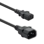 Qoltec IEC C13 - IEC C14 Cable 3m Μαύρο 53898