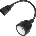 Savio IEC C14 - IEC C14 Cable 0.15m Μαύρο