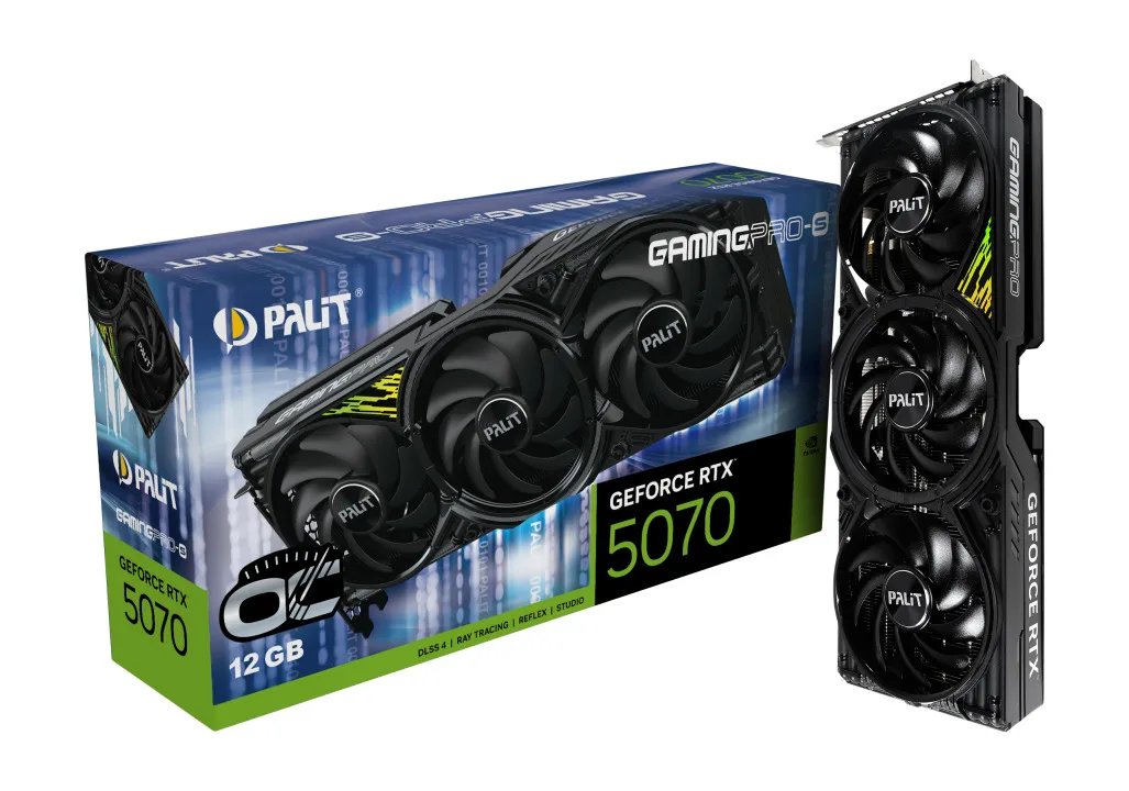 Palit GeForce RTX 5070 12GB GDDR7 GamingPro-S OC Κάρτα Γραφικών NE75070T19K9-GB2050U - Image 1