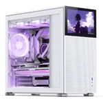 Jonsbo D41 MESH Screen Gaming Midi Tower Κουτί Υπολογιστή με Πλαϊνό Παράθυρο Λευκό