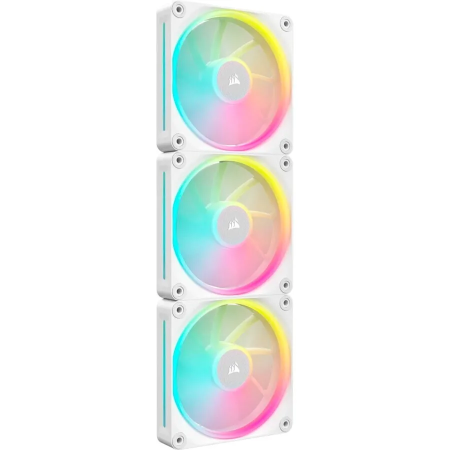Corsair iCue Link LX120 Case Fan με RGB Φωτισμό και Σύνδεση 4-Pin PWM 3τμχ Λευκό - Image 1