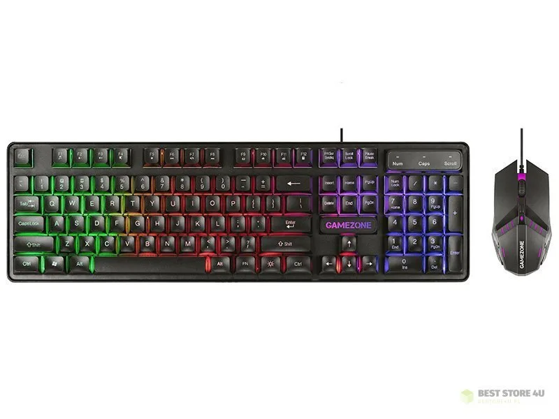 Tracer GameZone Boost Σετ Gaming Πληκτρολόγιο με RGB φωτισμό & Ποντίκι (Αγγλικό US) Γκρι - Image 1