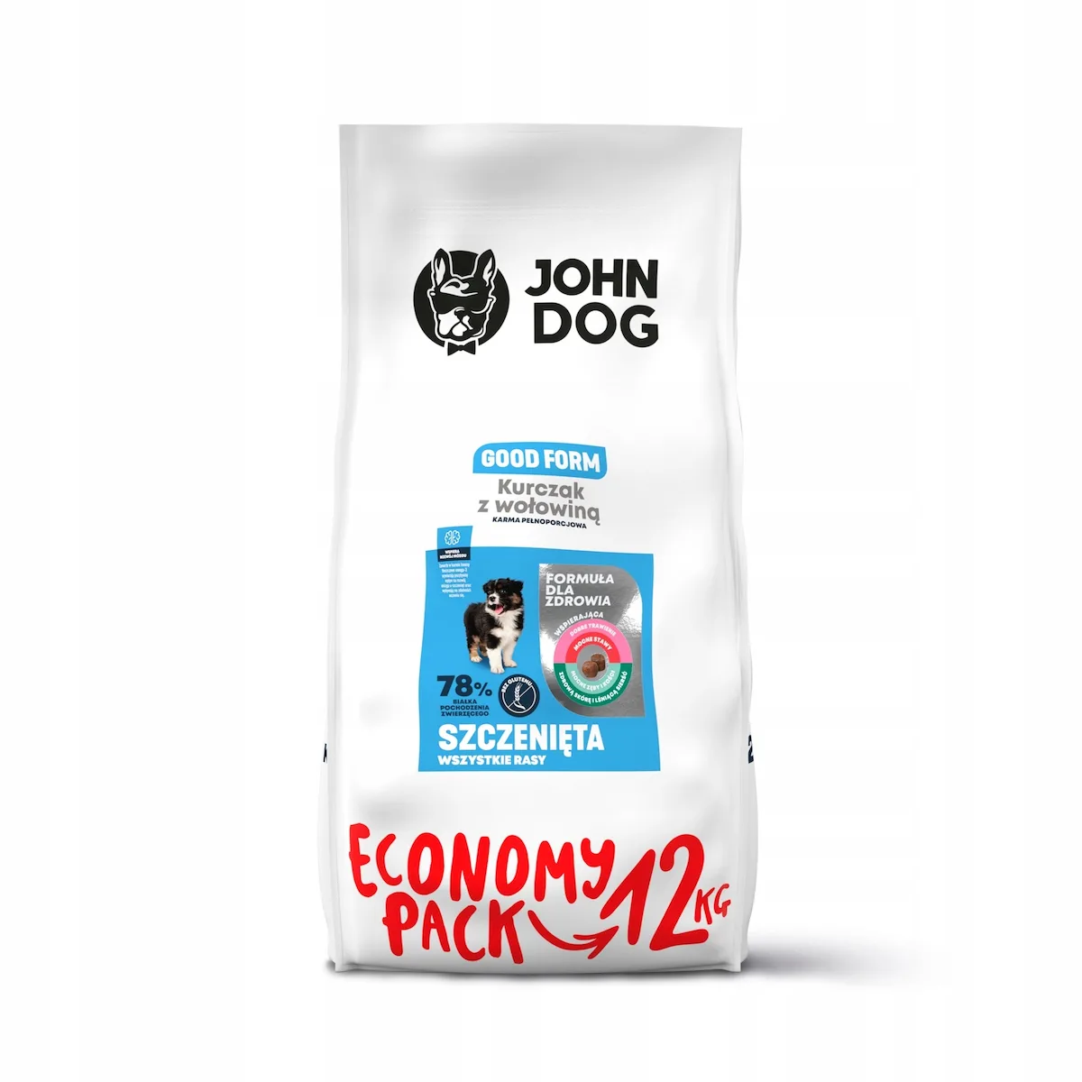 John Dog Good Form 12kg Ξηρά Τροφή χωρίς Γλουτένη για Κουτάβια με Κοτόπουλο - Image 1