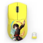 Redragon M918 AKB PRO Ασύρματο Gaming Ποντίκι 26000 DPI Κίτρινο