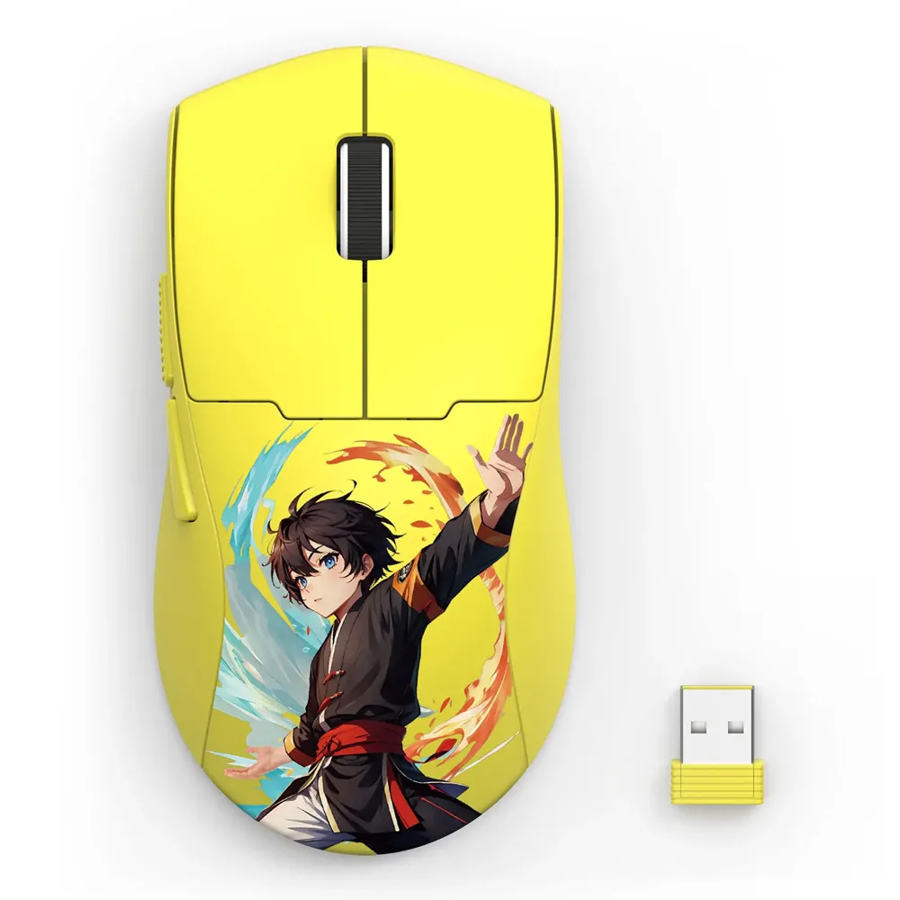 Redragon M918 AKB PRO Ασύρματο Gaming Ποντίκι 26000 DPI Κίτρινο - Image 1