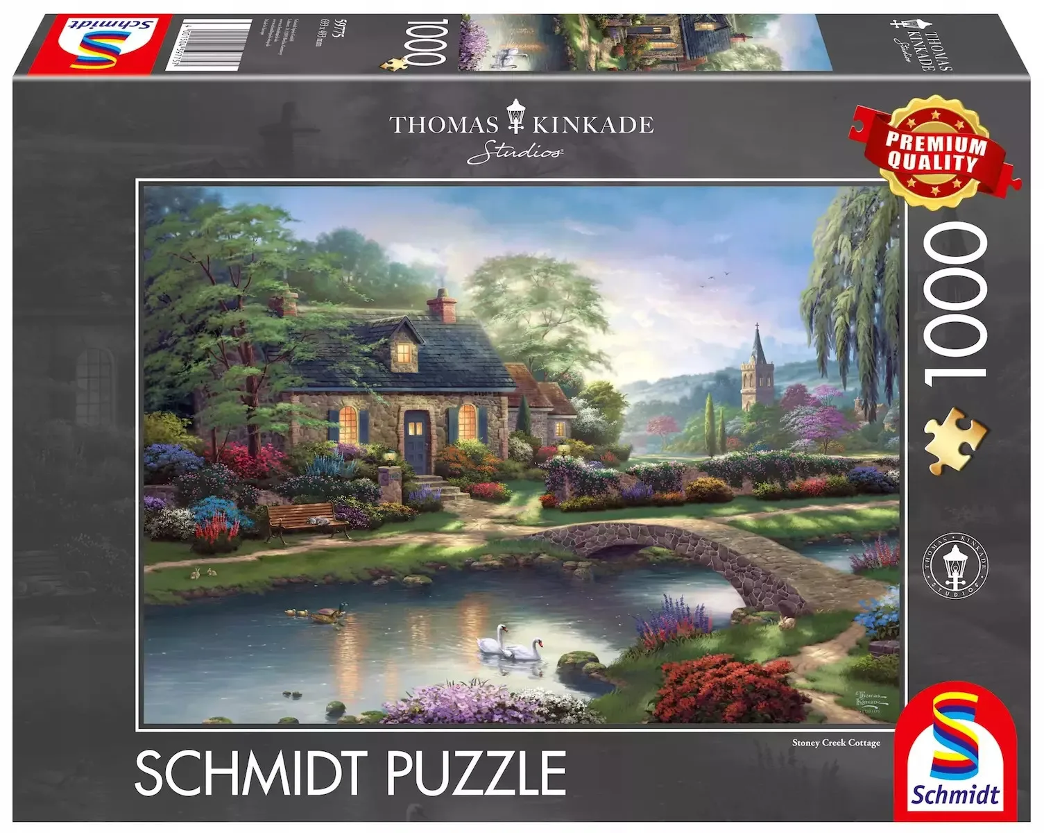 Kinkade Stoney Creek Cottage Puzzle 2D 1000pcs - Image 1