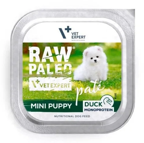 VetExpert Raw Paleo Υγρή Τροφή για Κουτάβια με Πάπια και Σολομό χωρίς Σιτηρά 150gr - Image 1
