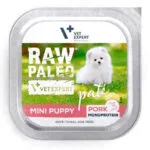 VetExpert Raw Paleo Υγρή Τροφή για Κουτάβια με Χοιρινό και Σολομό χωρίς Σιτηρά 150gr