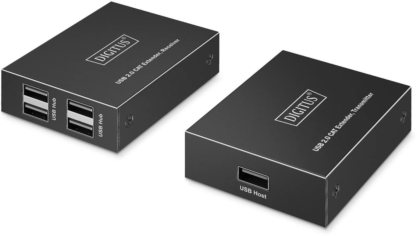 Digitus Usb Hub Extender Da-73120 4 X Ports Usb-a 2.0 150m Use Cat 6 Higher Black - Image 1