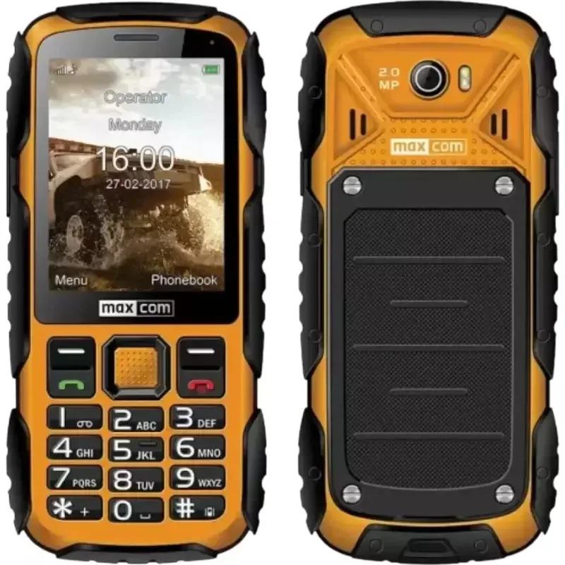 MaxCom Strong MM920L Single SIM Ανθεκτικό Κινητό με Κουμπιά (Αγγλικό Μενού) Πορτοκαλί - Image 1