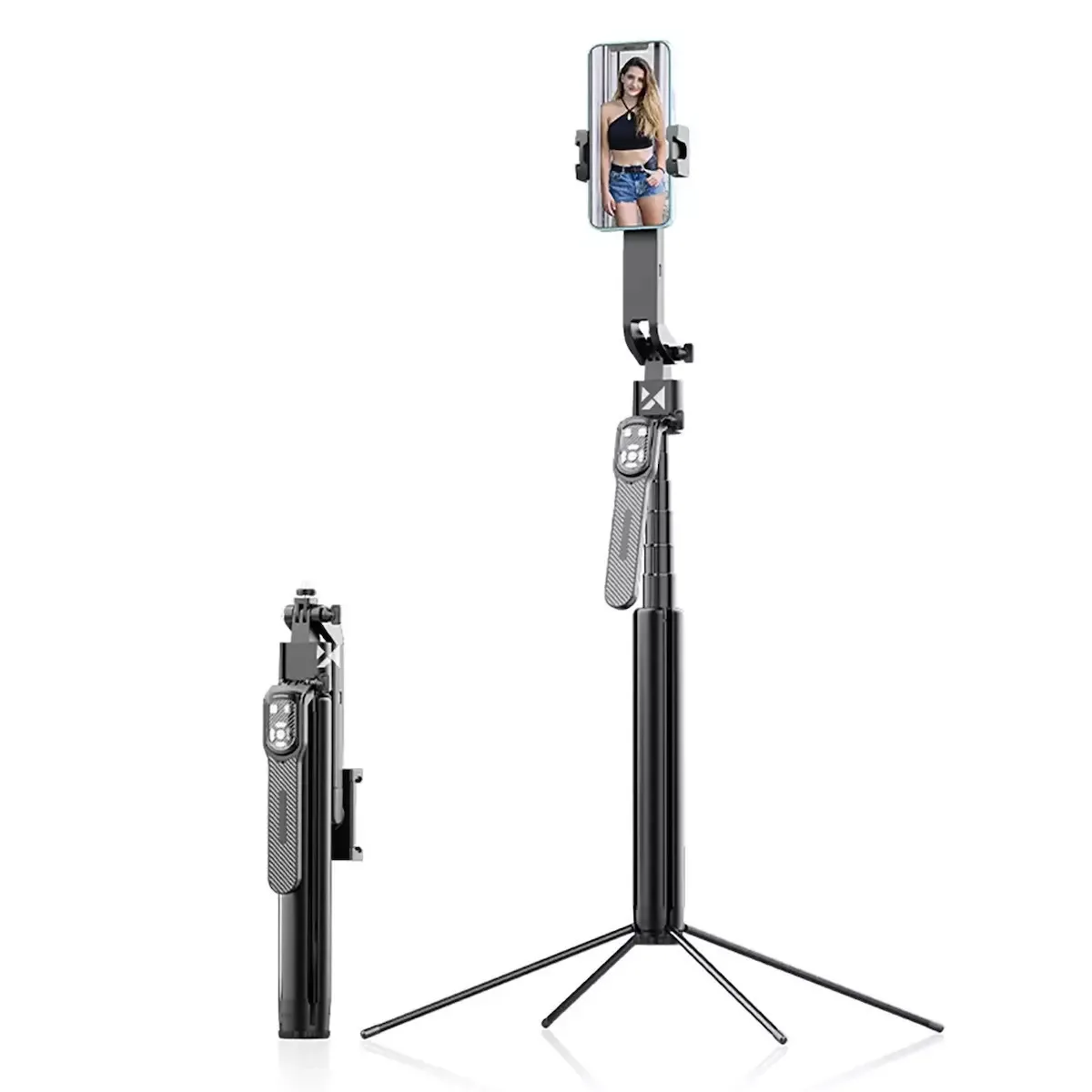 20250806135754_wozinsky_selfie_stick_me_bluetooth_mayro_wst_360ys Wozinsky Selfie Stick με Bluetooth Μαύρο WST-360YS - Image 1