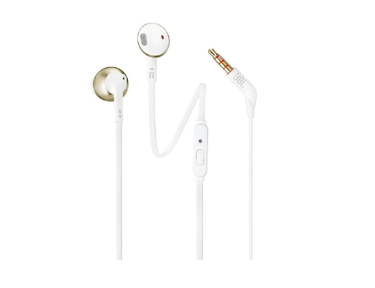 JBL Tune 205e Earbuds Handsfree Ακουστικά με Βύσμα 3.5mm Χρυσό - Image 1