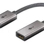 Goobay Μετατροπέας DisplayPort / HDMI male σε DisplayPort / HDMI female Γκρι 1τμχ 75271