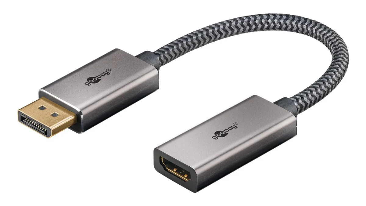 Goobay Μετατροπέας DisplayPort / HDMI male σε DisplayPort / HDMI female Γκρι 1τμχ 75271 - Image 1