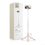 Tech-Protect L09s Selfie Stick Τρίποδο Κινητού με Bluetooth Ροζ