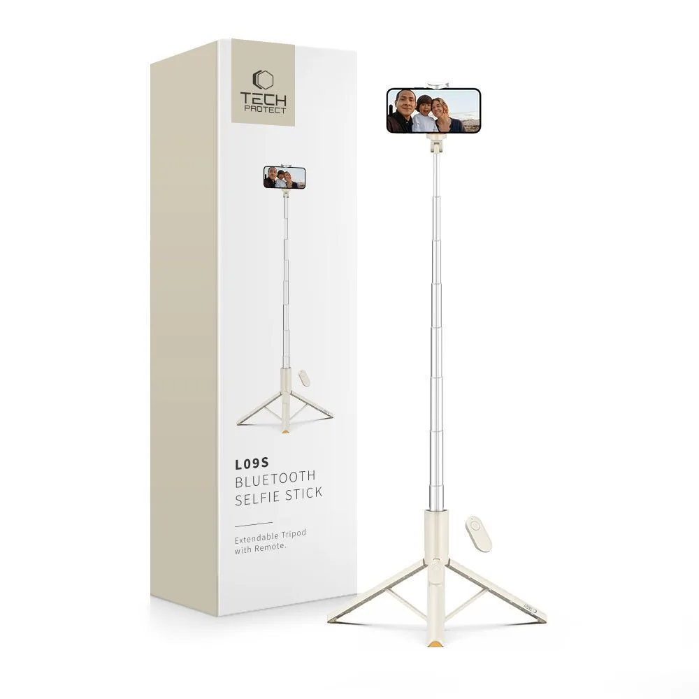 20250819115947_tech_protect_l09s_selfie_stick_tripodo_kinitou_me_bluetooth_mayro Tech-Protect L09s Selfie Stick Τρίποδο Κινητού με Bluetooth Μαύρο - Image 1