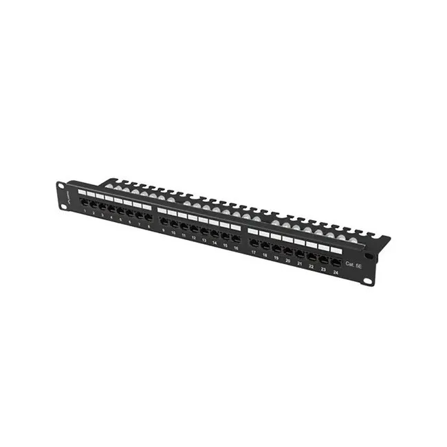 Lanberg Patch Panel 24port 1u 19" Cat 5e Utp Black Ppu5-1124-b - Image 1