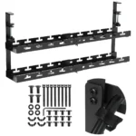 Maclean Under-desk Cable Organizer Max Load 5kg Max 728mm 2 Levels Black Mc-102 B