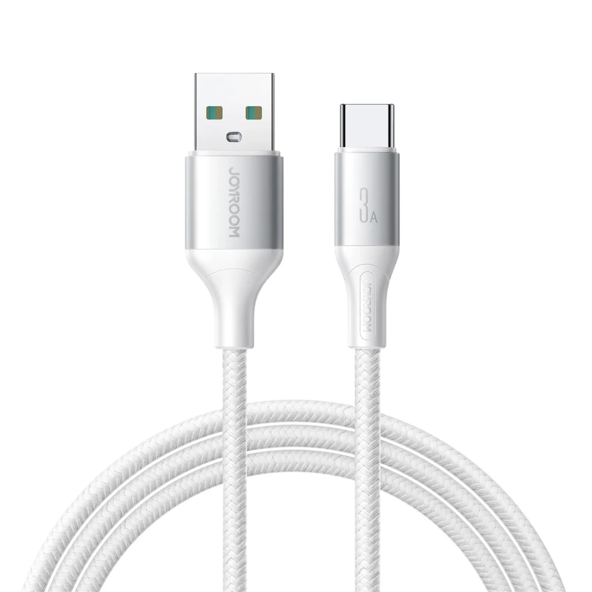 Joyroom S-A28 Flash USB 2.0 Cable USB-C male - USB-A / USB-C 60W Λευκό 1m - Image 1