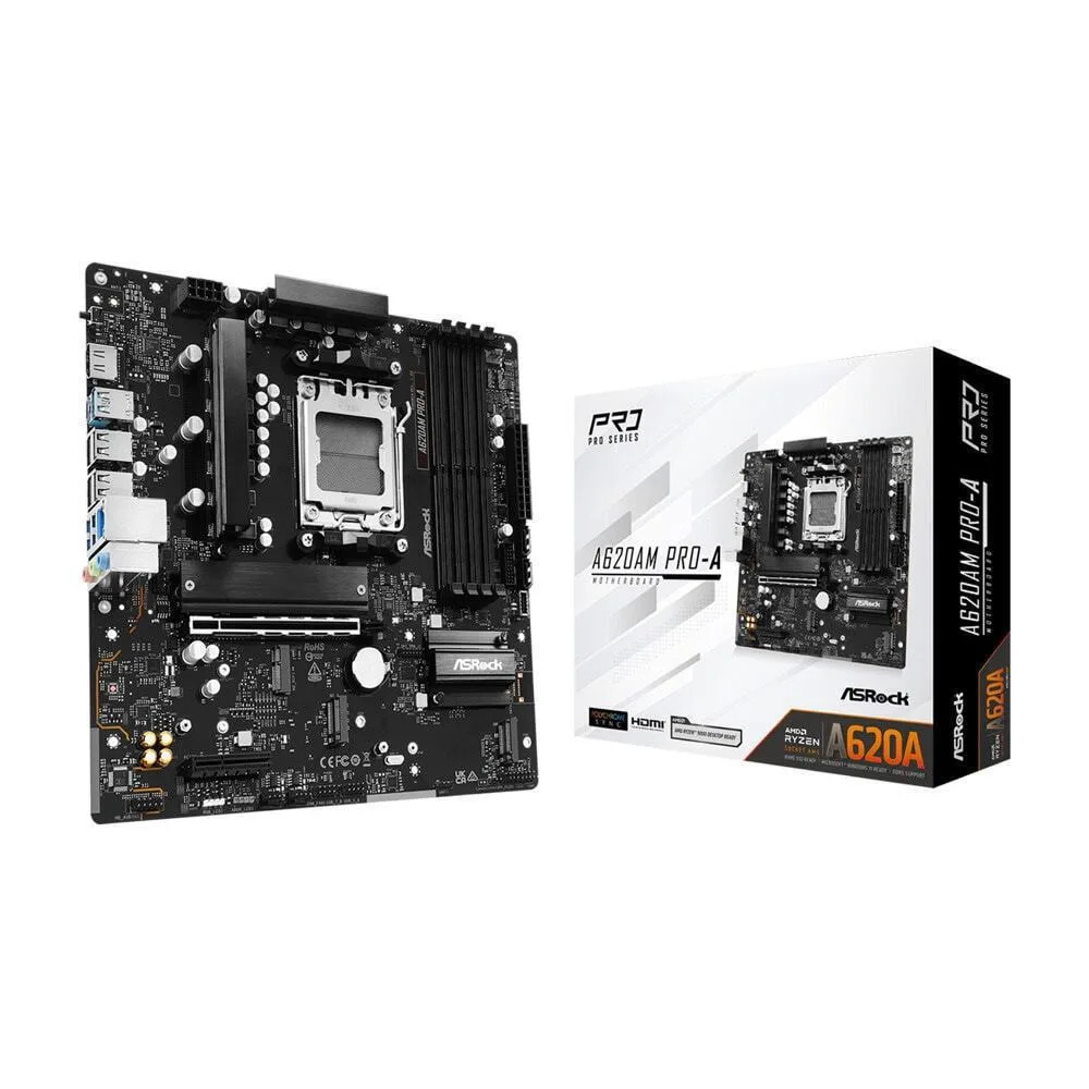 ASRock A620am Proa Motherboard Micro ATX με AMD AM5 Socket 90-MXBSX0-A0UAYZ - Image 1