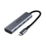 Lindy Hub 4 Θυρών με σύνδεση USB-C Γκρι