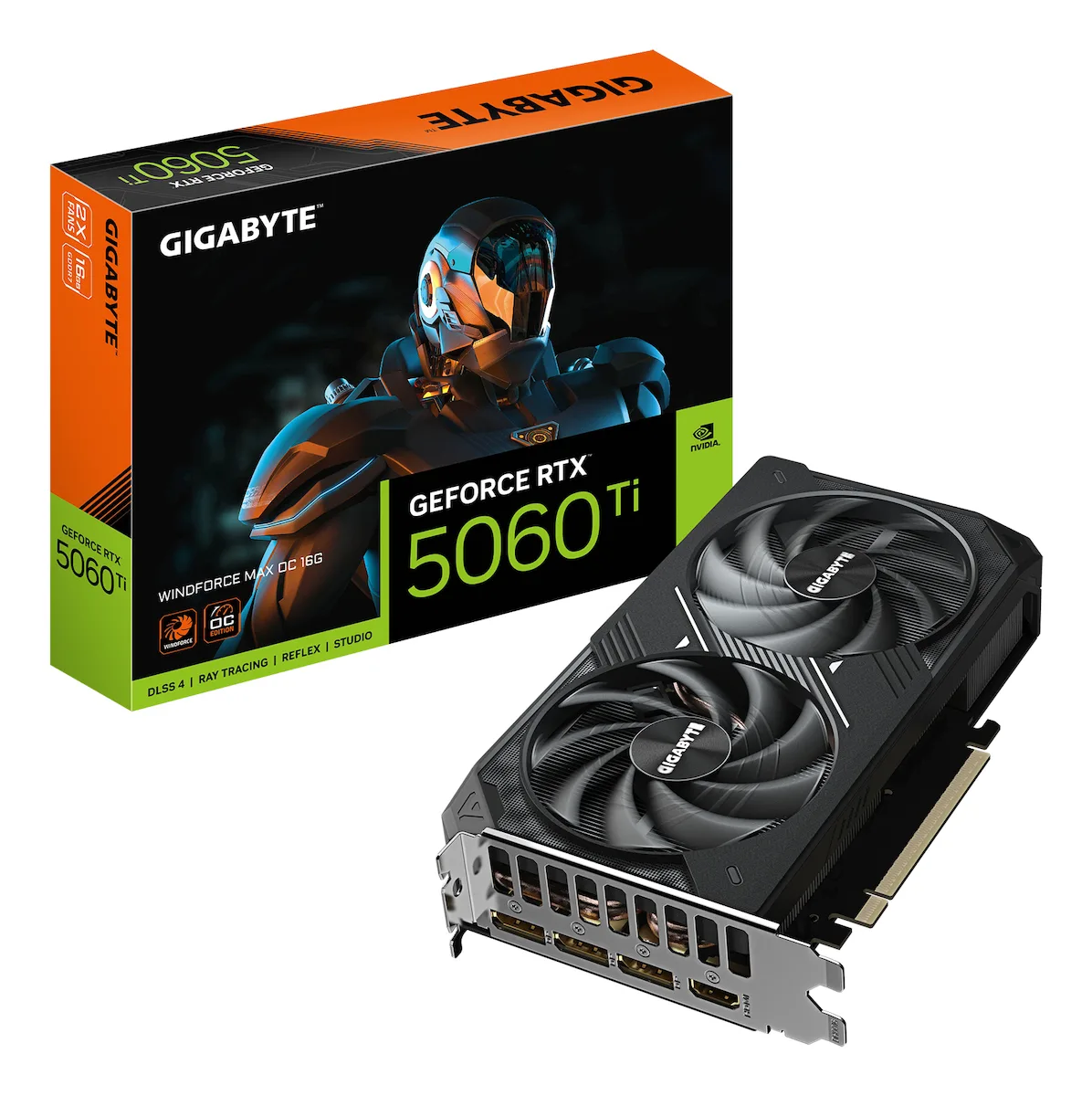 Gigabyte GeForce RTX 5060 Ti 16GB GDDR7 Windforce Max OC Κάρτα Γραφικών GV-N506TWF2MAX-OC-16GD - Image 1