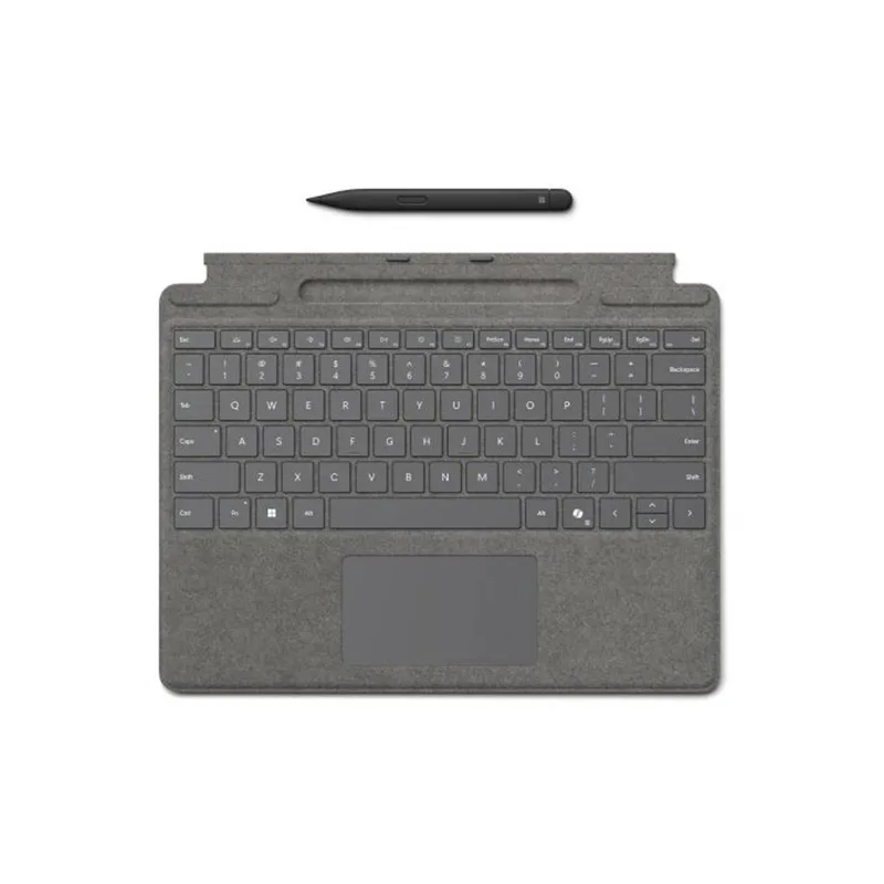 Microsoft Surface Pro Copilot Button + Slim Pen Πληκτρολόγιο με Touchpad Αγγλικό US Platinum - Image 1