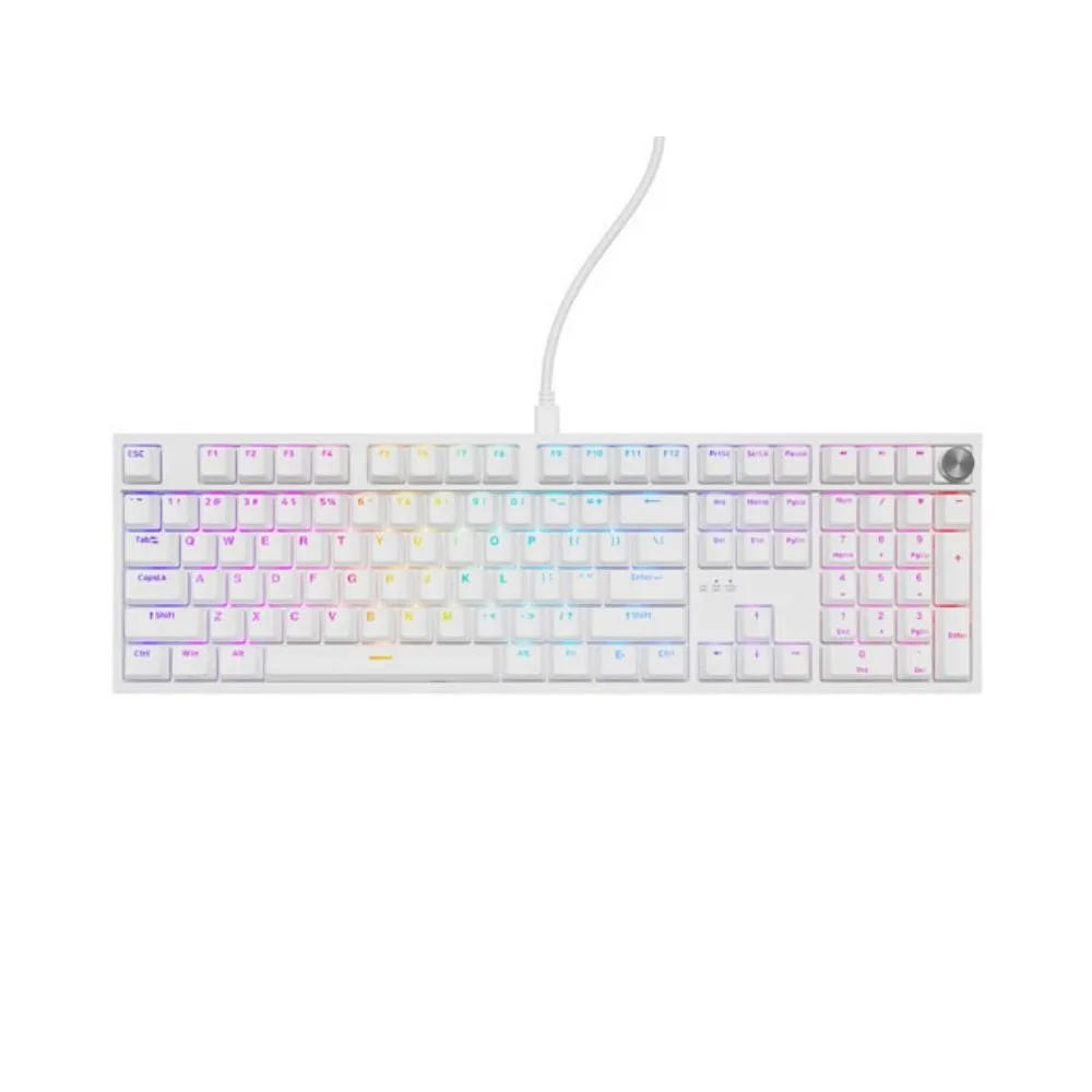 Genesis Thor 404 Gaming Μηχανικό Πληκτρολόγιο με Outemu Peach Silent διακόπτες και RGB φωτισμό (Αγγλικό US) Λευκό - Image 1