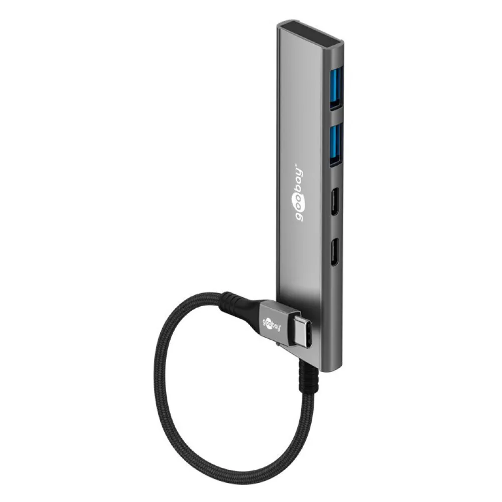 Goobay USB 3.2 Hub 4 Θυρών με σύνδεση USB-C / USB-A Γκρι (76563) - Image 1