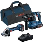 Bosch 0615A50037 Σετ Γωνιακός Τροχός & Πιστολέτο Brushless 18V με 2 Μπαταρίες 4Ah και Θήκη