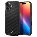 Spigen Enzo Aramid Back Cover Aramid Fiber Black Silver (iPhone 17) ACS09989