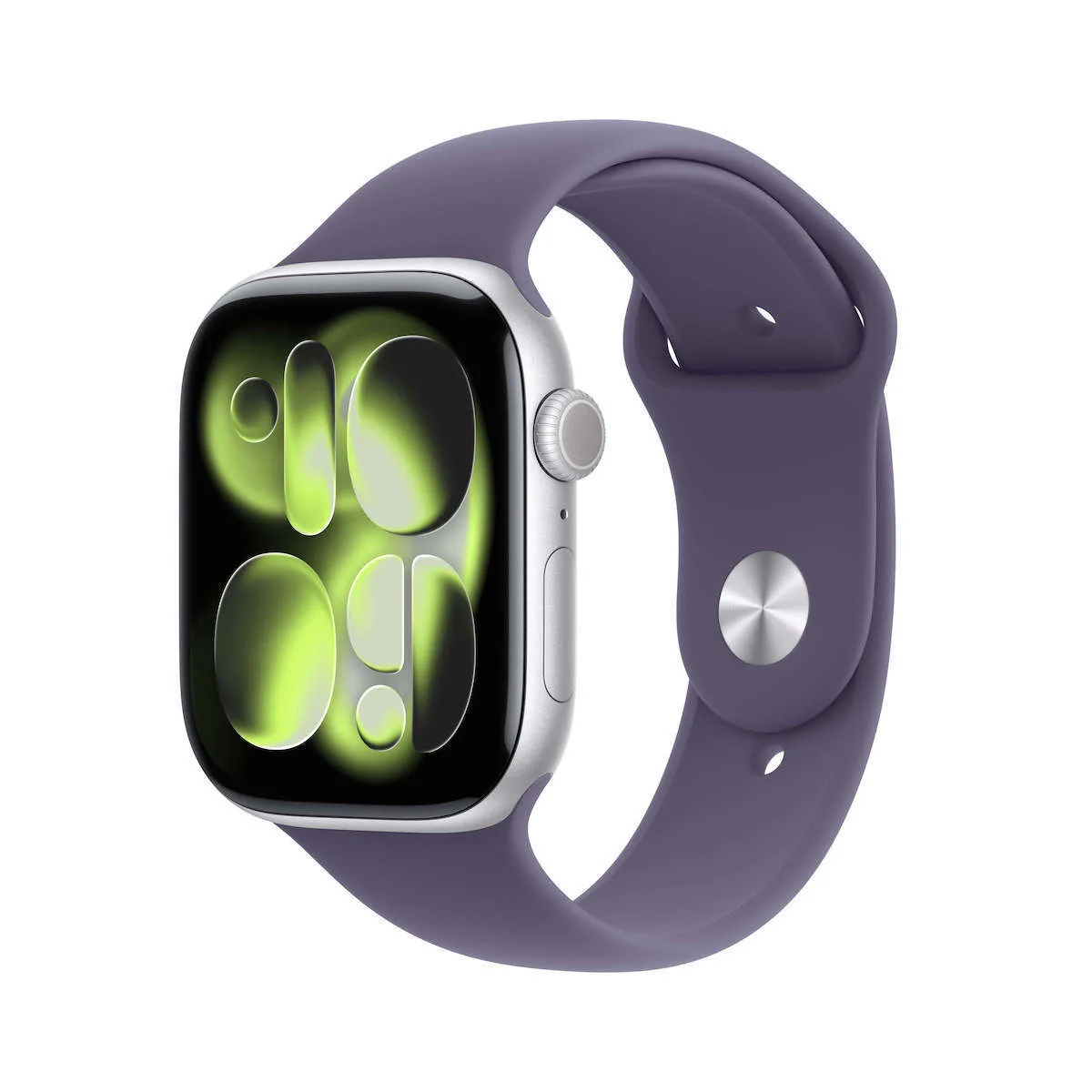 Apple Watch Series 11 Cellular Aluminium 42mm Αδιάβροχο με eSIM και Παλμογράφο (Silver Aluminium Case with Purple Fog Sport Band - M/L) - Image 1