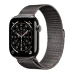 Apple Watch Series 11 Cellular Titanium 42mm Αδιάβροχο με eSIM και Παλμογράφο (Slate Titanium Case with Slate Milanese Loop)
