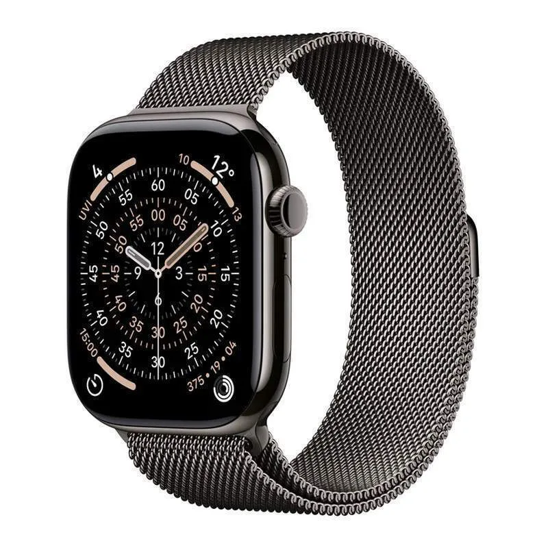 Apple Watch Series 11 Cellular Titanium 42mm Αδιάβροχο με eSIM και Παλμογράφο (Slate Titanium Case with Slate Milanese Loop) - Image 1