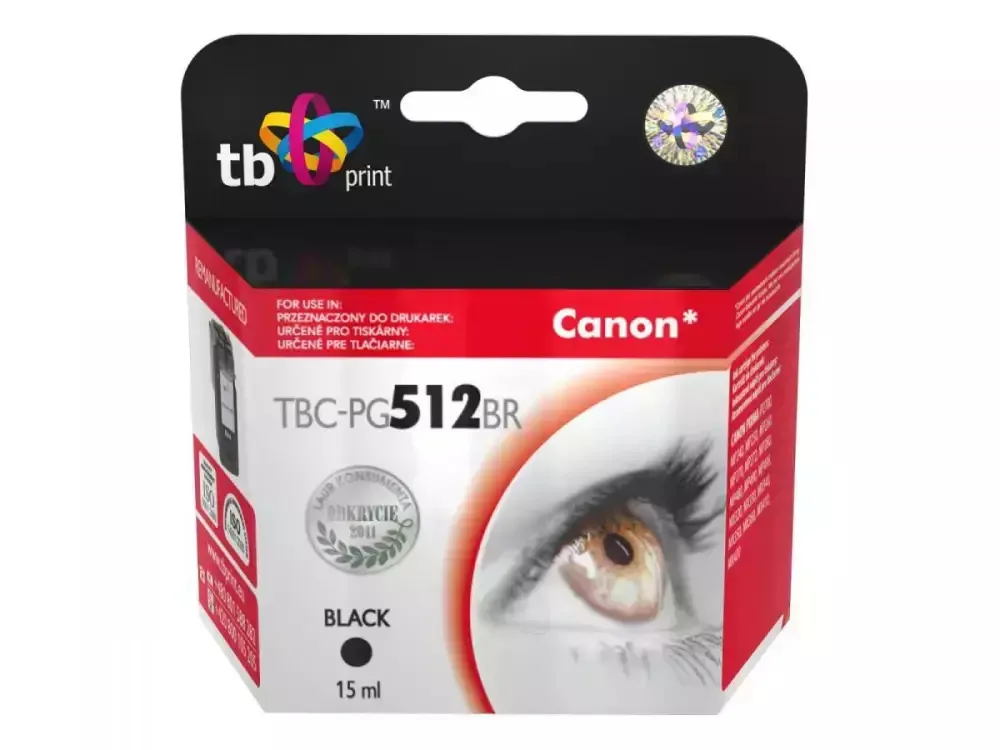 TB Print Συμβατό Μελάνι Εκτυπωτή InkJet Canon PG512BR 420 Σελίδων 15ml Μαύρο 1τμχ TBC-PG512BR - Image 1