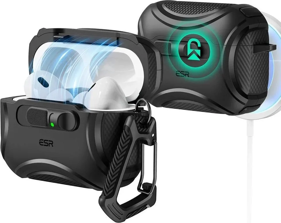 ESR Cyber Θήκη Σιλικόνης σε Μαύρο χρώμα για Apple AirPods Pro 3 - Image 1