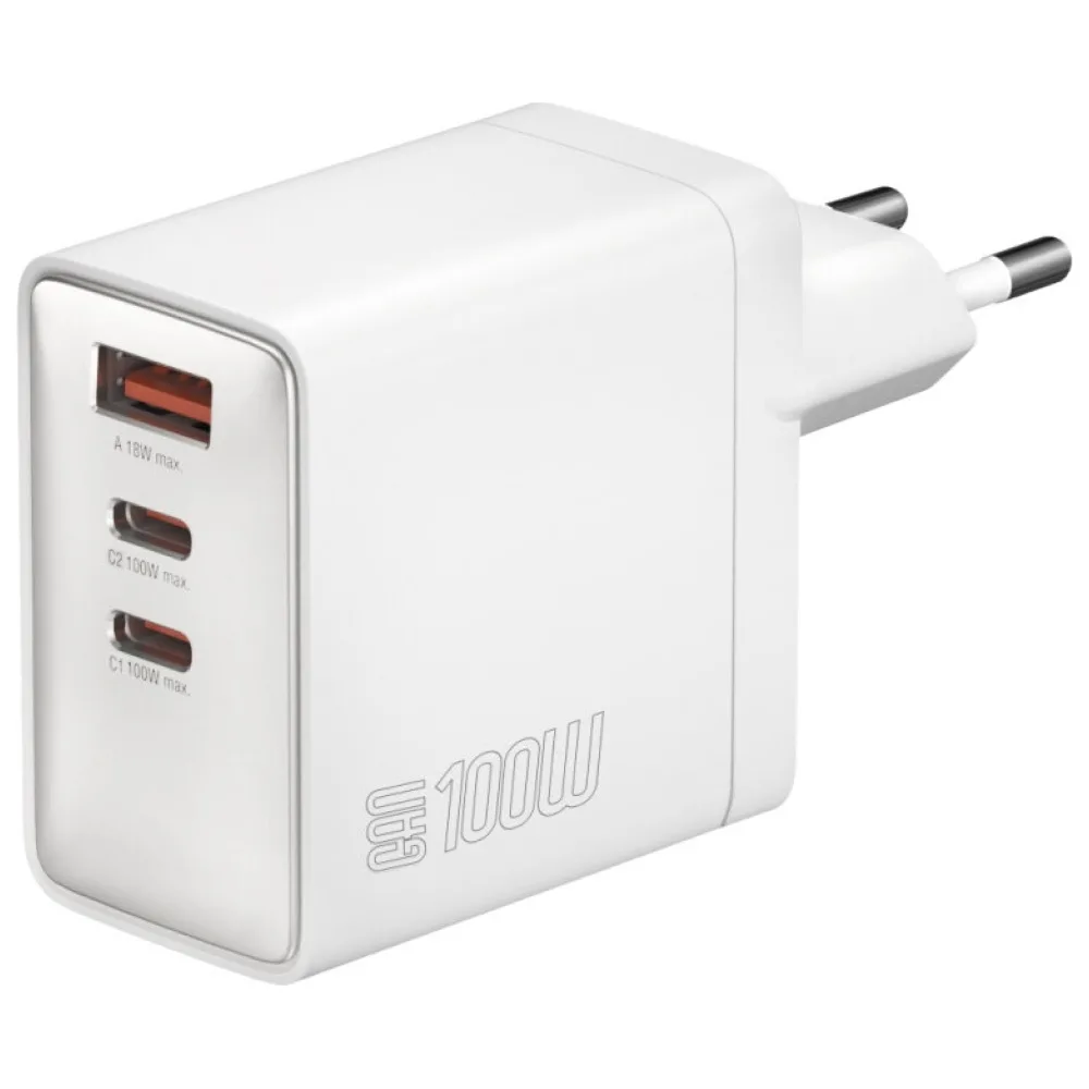 20250911165920_4smarts_fortistis_choris_kalodio_gan_me_thyra_usb_a_kai_2_thyres_usb_c_100w_power_delivery_leykos_pocket 4Smarts Φορτιστής Χωρίς Καλώδιο GaN με Θύρα USB-A και 2 Θύρες USB-C 100W Power Delivery Λευκός (Pocket) - Image 1