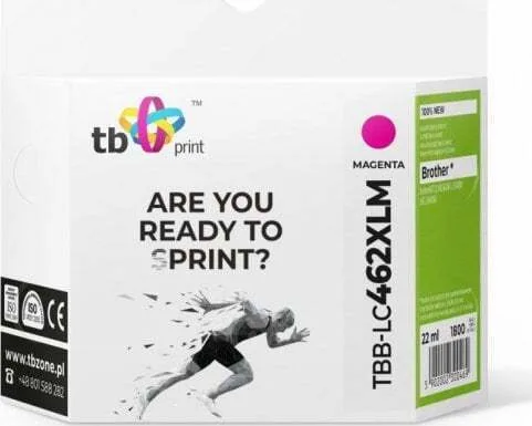 TB Print Συμβατό Toner για Laser Εκτυπωτή Brother TBB-LC462XLM Ματζέντα - Image 1