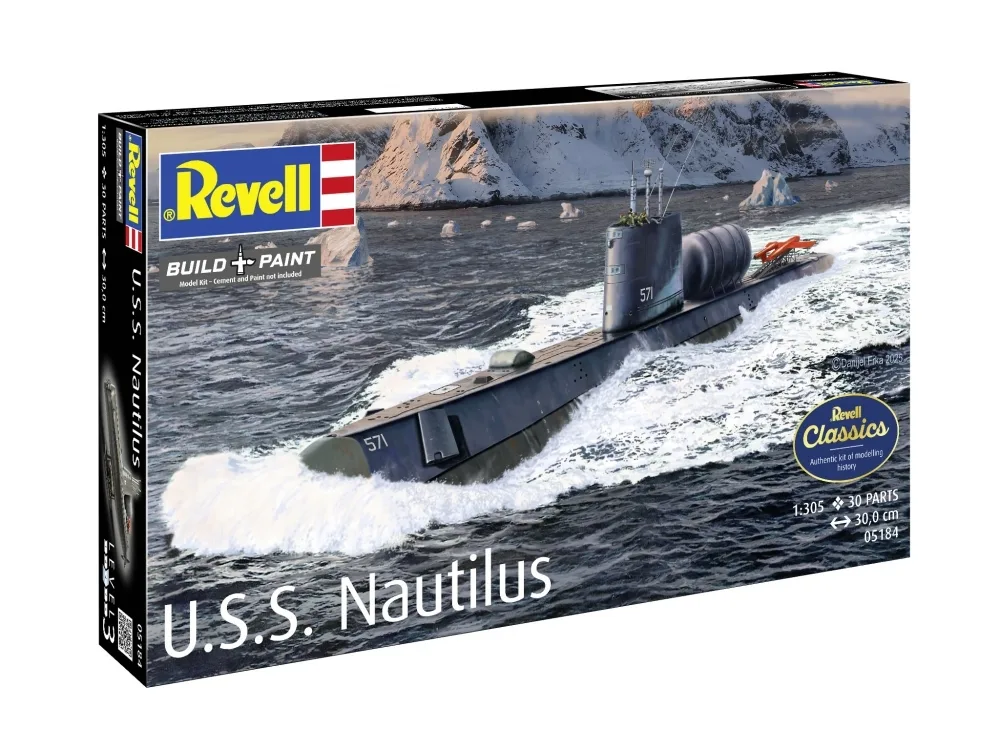 Assembly Model Revell Atomic Submarine U.s.s Nautilus 30 Pieces - Image 1