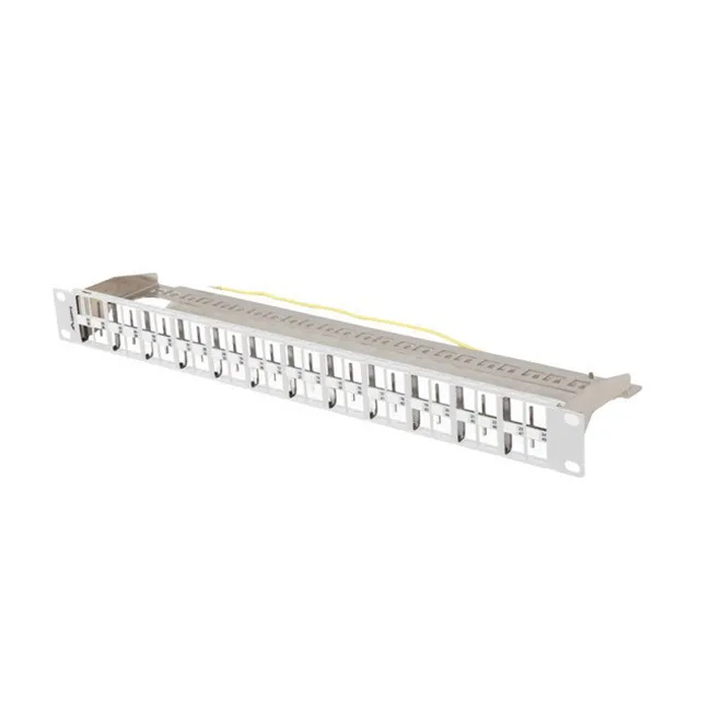 Lanberg Patch Panel Blank 48port 1u 19" Ftp Keystone Modules Gray Ppks-1248-s - Image 1