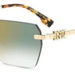 Dsquared2 Unisex Γυαλιά Ηλίου με Χρυσό Μεταλλικό Σκελετό και Πράσινο Ντεγκραντέ Καθρέφτη Φακό D20102/S PEF/D6 58