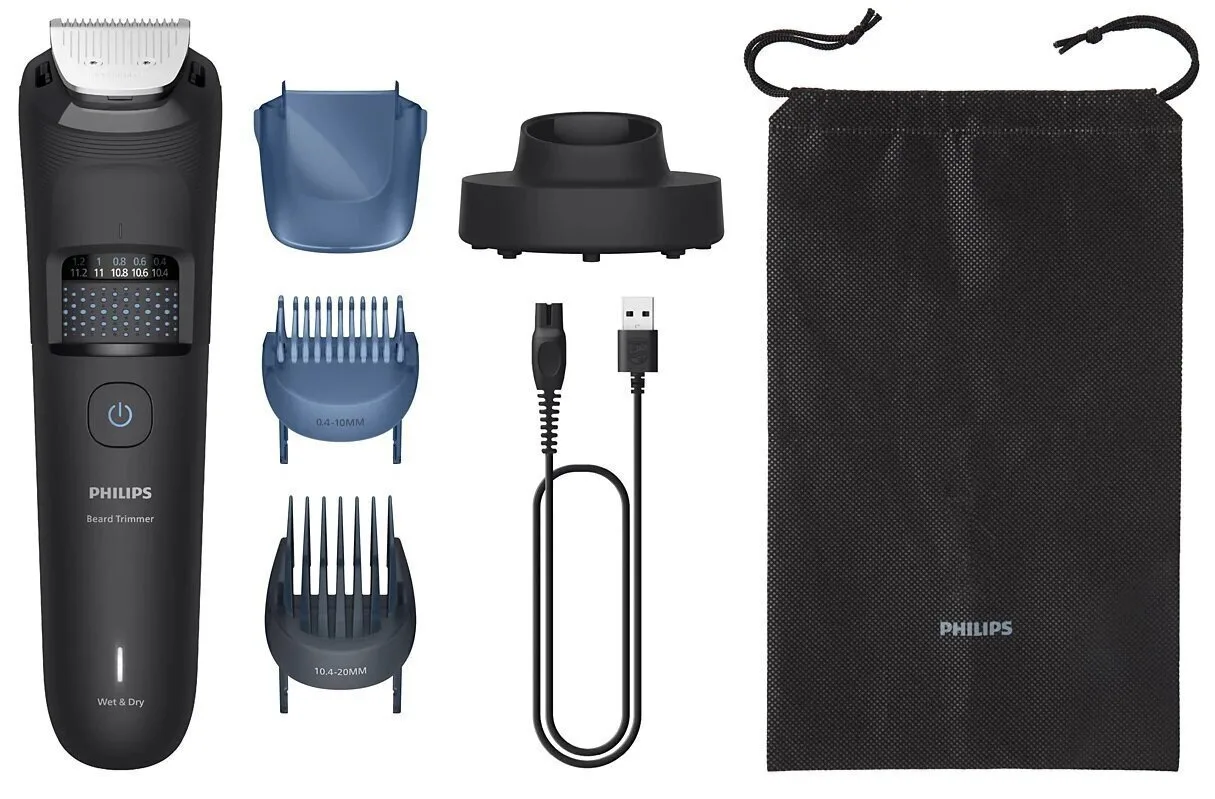 Philips Beardtrimmer 5000 Σετ Επαναφορτιζόμενης Κουρευτικής Μηχανής Μαύρο BT5780/15 - Image 1