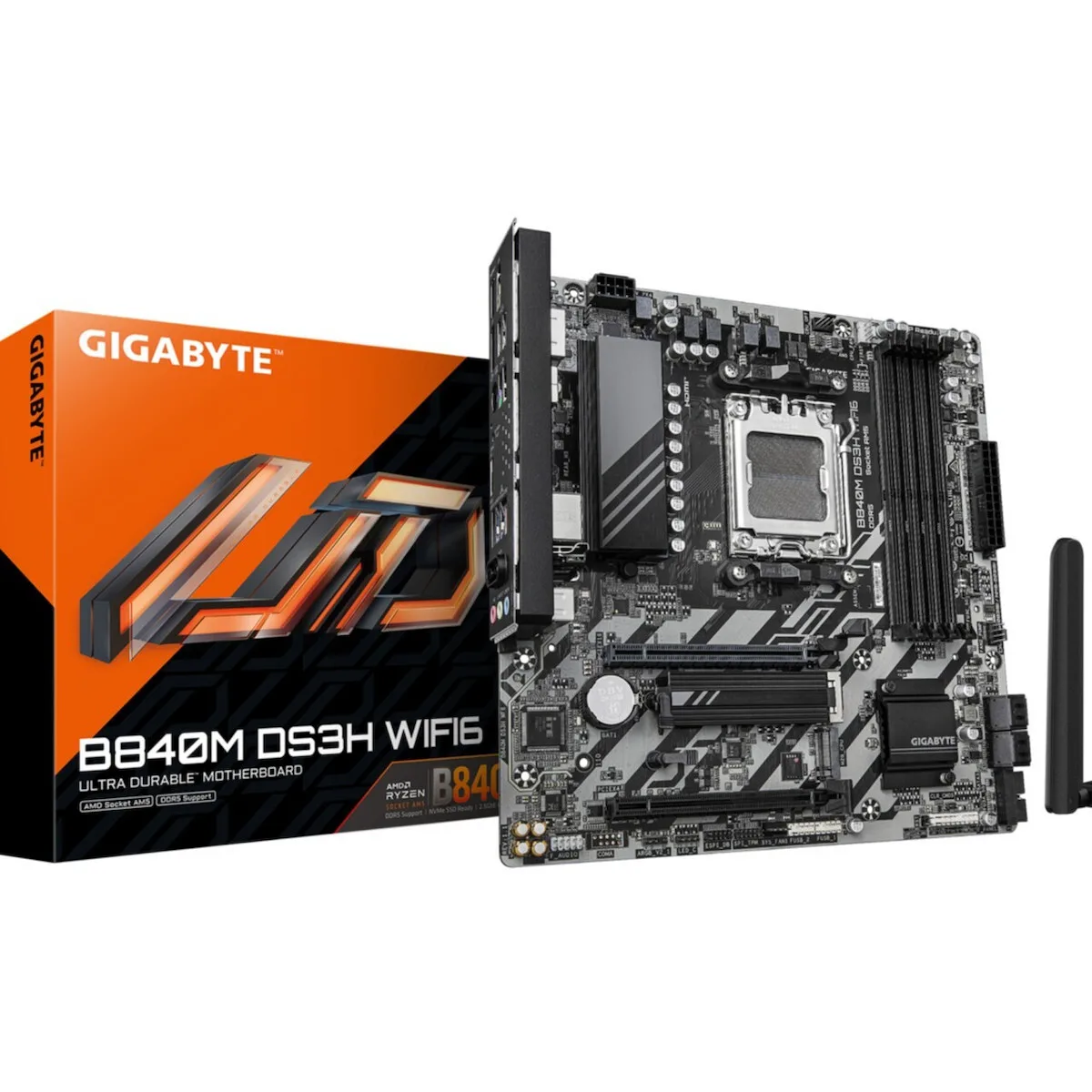 Gigabyte B840M DS3H WiFi6 Motherboard Micro ATX με AMD AM5 Socket - Image 1