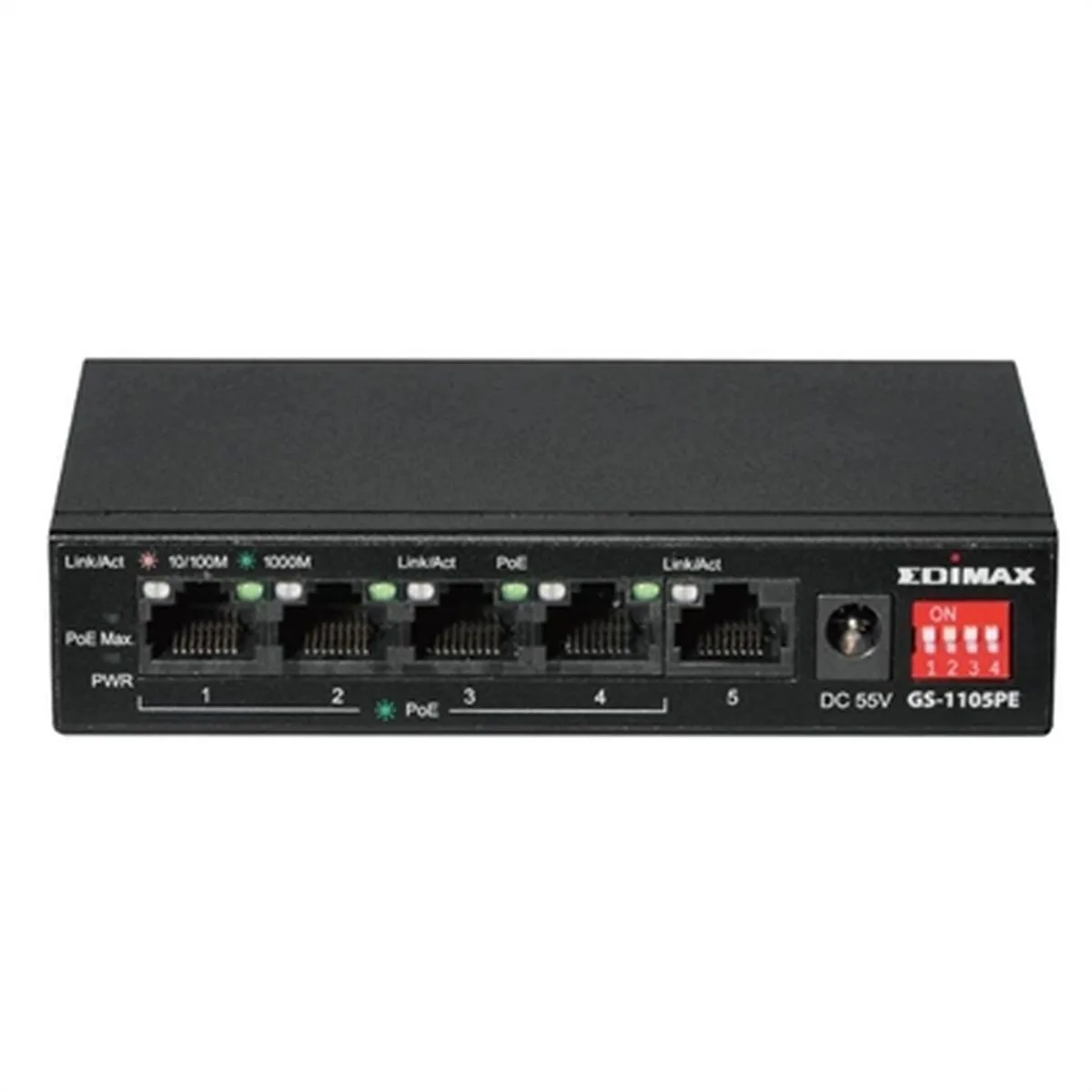 20250919131040_edimax_gs_1105pe_managed_l2_poe_switch_me_5_thyres_gigabit_1gbps_ethernet Edimax GS-1105PE Managed L2 PoE Switch με 5 Θύρες Gigabit (1Gbps) Ethernet - Image 1