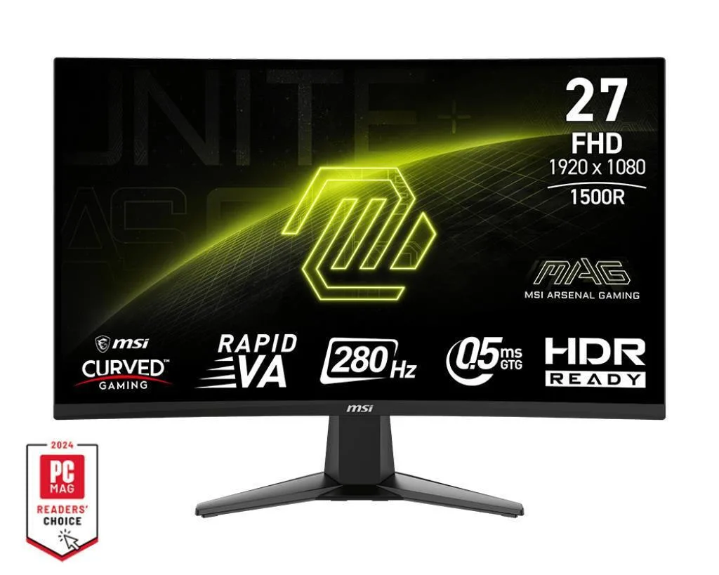 MSI MAG 276CXF VA Curved Gaming Monitor 27" FHD 1920x1080 280Hz με Χρόνο Απόκρισης 0.5ms GTG - Image 1